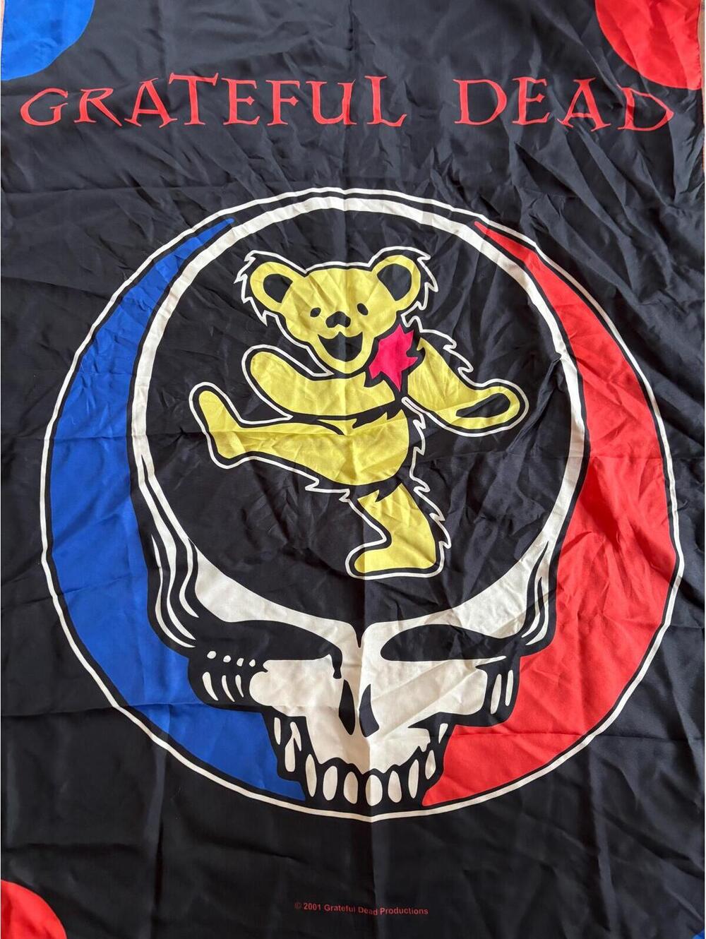Grateful Dead “Steal your Bear” Banner Tapestry Vintage 2001 Grateful Dead